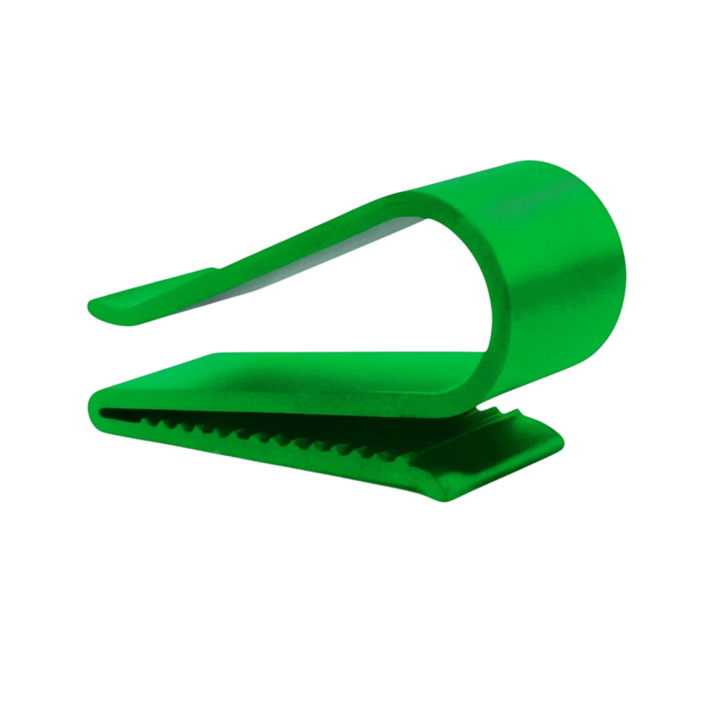 Grüner 3D-gedruckter Brillenhalter für die Sonnenblende im Fahrzeug, universeller Clip für Sonnenbrillen und Lesebrillen.