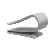 Weißer 3D-gedruckter Brillenhalter für die Sonnenblende im Fahrzeug, eleganter Clip zur sicheren Befestigung von Sonnen- oder Lesebrillen.