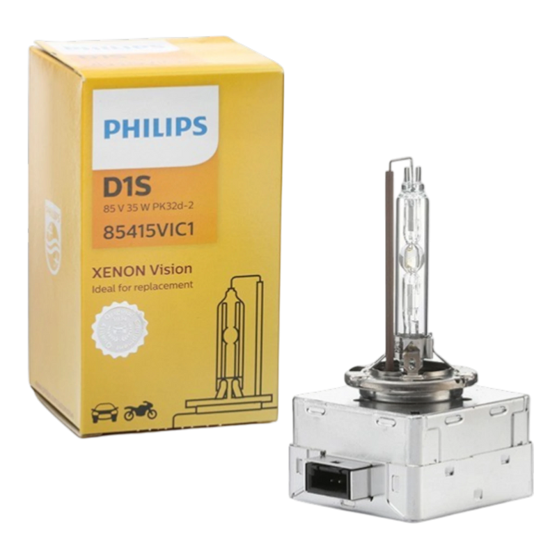 Philips D1S Xenon Vision 85415VIC1 Xenon Brenner mit Verpackung, 35W PK32d-2 Ersatzlampe für Xenon-Scheinwerfer im Auto.