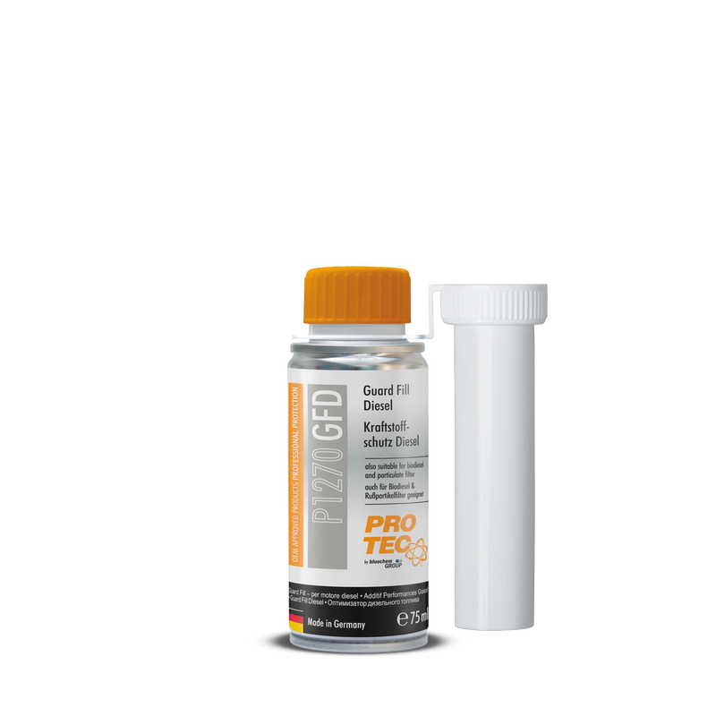 PRO-TEC P1270 GFD Guard Fill Diesel Kraftstoffschutz Additiv 75 ml Flasche mit Dosierbehälter für Diesel-Kraftstoffsystem Schutz und Reinigung.