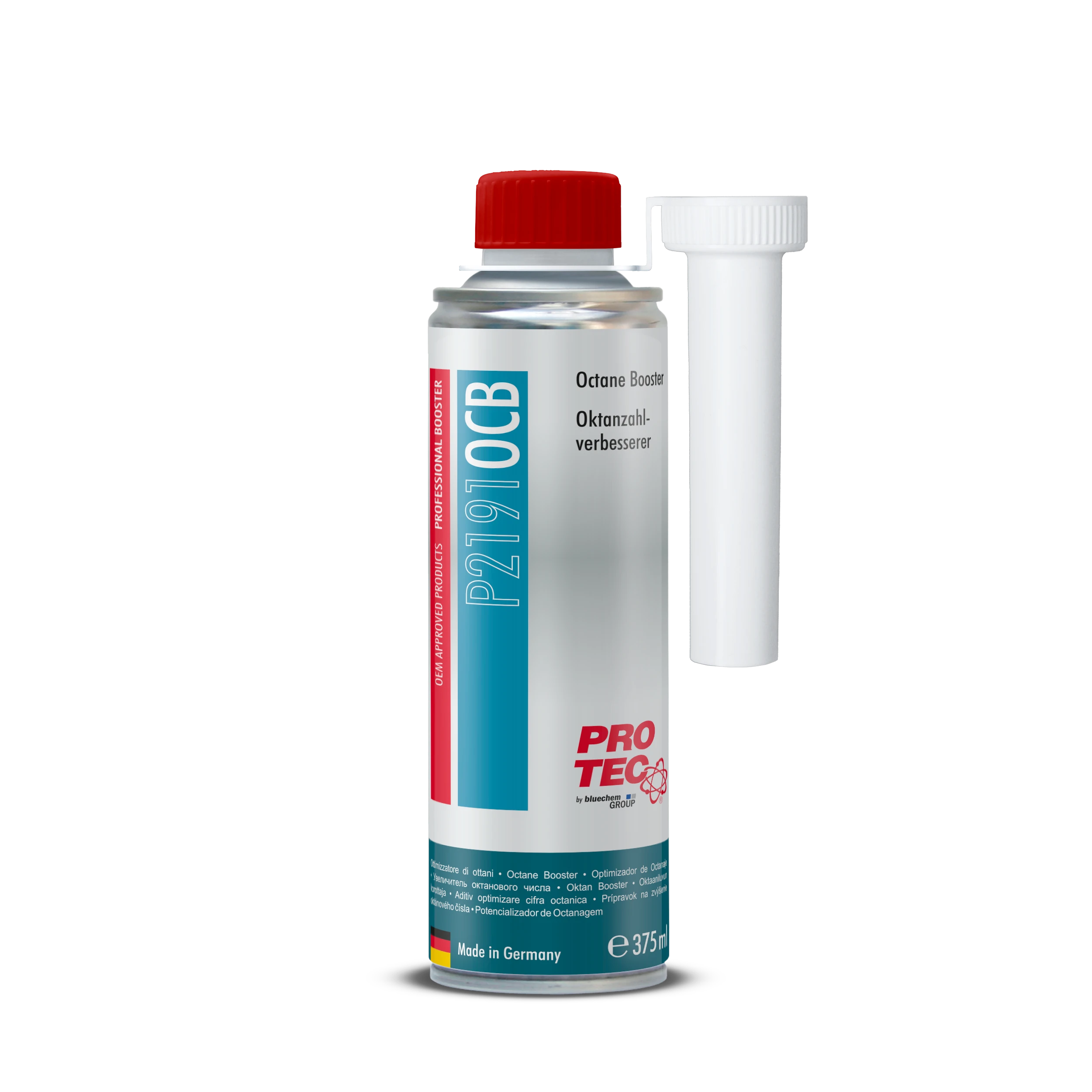 PRO-TEC P2101 Octane Booster Oktanzahlverbesserer 375 ml – Benzin Additiv zur Erhöhung der Oktanzahl für bessere Motorleistung und saubere Verbrennung im Fahrzeug.