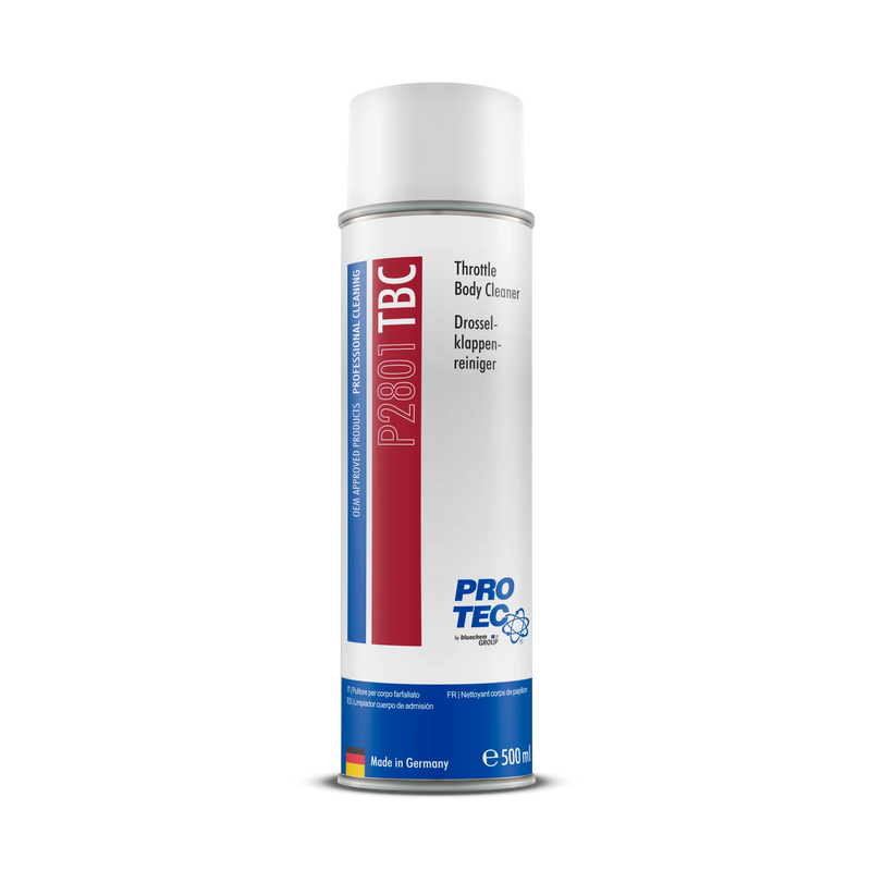 PRO-TEC P2801 TBC Drosselklappenreiniger 500 ml Spraydose zur Reinigung von Drosselklappen und Ansaugsystemen für Benzin- und Dieselmotoren.