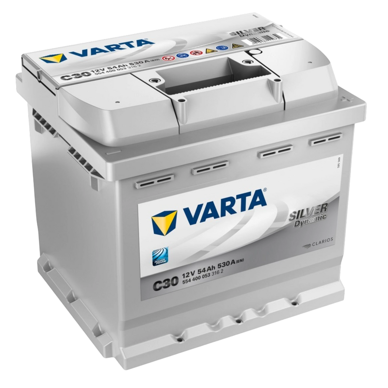 VARTA Silver Dynamic C30 Autobatterie 12V 54Ah 530A Starterbatterie für PKW mit hoher Startleistung und langlebiger Technologie.
